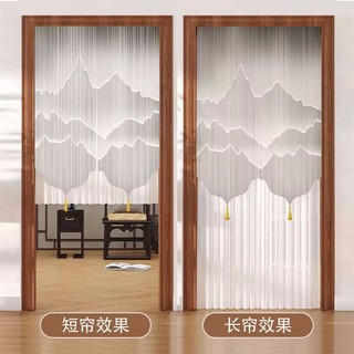 Phong Cách Mới Đục Lỗ Chống Muỗi Mùa Hè Rèm Cửa Vải Phong Cách Trung Hoa Gạc Rèm Phòng Ngủ Ren Phân Vùng Phong Thủy Quyền Riêng Tư Khối Rèm UFJJJ
