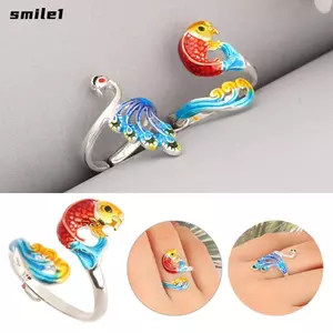 SMILE Móc Vòng Sợi Hướng Dẫn Công May Móc Ngón Tay Trang Sức Thimble Mở Nhẫn