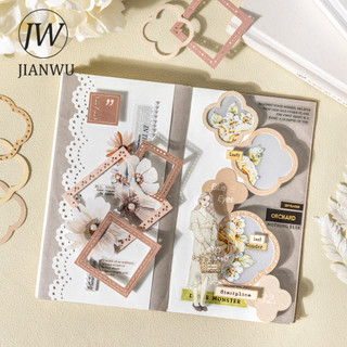 JIANWU Ngoại Vi Tầm Nhìn Series Vintage Nhãn Biên Giới Phong Cảnh Chất Liệu Cắt Dán Sổ Lưu Niệm Nhãn Dán Sáng Tạo Tạp Chí Văn Phòng Phẩm