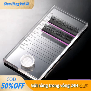 Giá Đỡ Mi Giả Kèm Khay Keo 2 Trong 1 – Chất Liệu Acrylic, Dùng Cho Tiệm Làm Mi