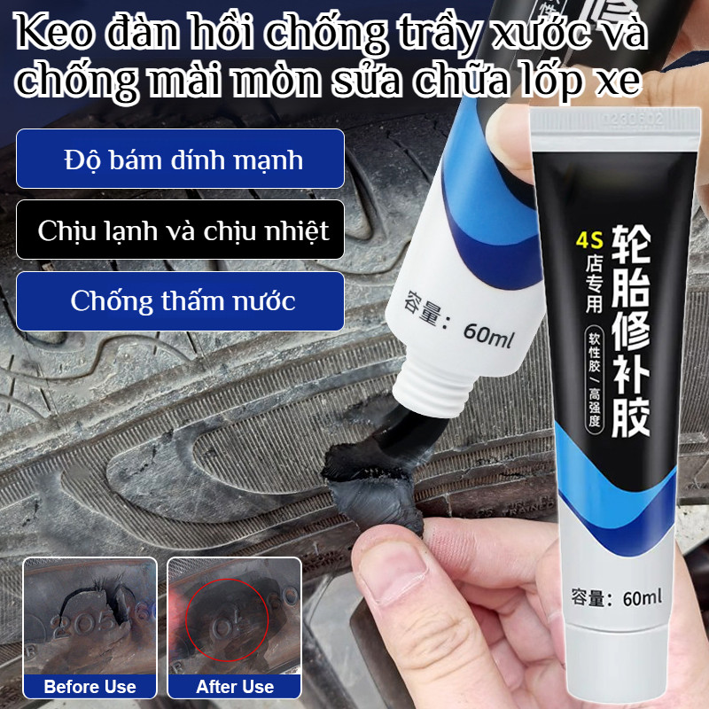 ✨𝐎𝐑𝐈𝐆𝐈𝐍𝐀𝐋✨keo dán vá lốp/keo dán cao su/Keo dán lốp xe chắc chắn / Keo dán hư hỏng thành lốp / Keo dán sửa chữa vết nứt và khe hở không thấm nước