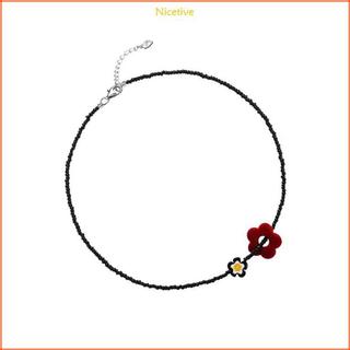 NICE Vòng cổ vòng cổ hoa hạt thủy tinh thủ công độc đáo có chi tiết