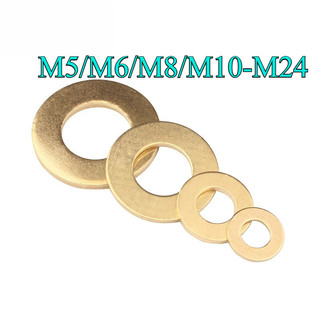 Vòng đệm phẳng đồng, Long Đền phẳng cho ốc lục giác Máy giặt phẳng vít kim loại Meson tròn bằng đồng thau dày M5 / M6 / M8 / M10-M24 [JYD-ZZ-Z]