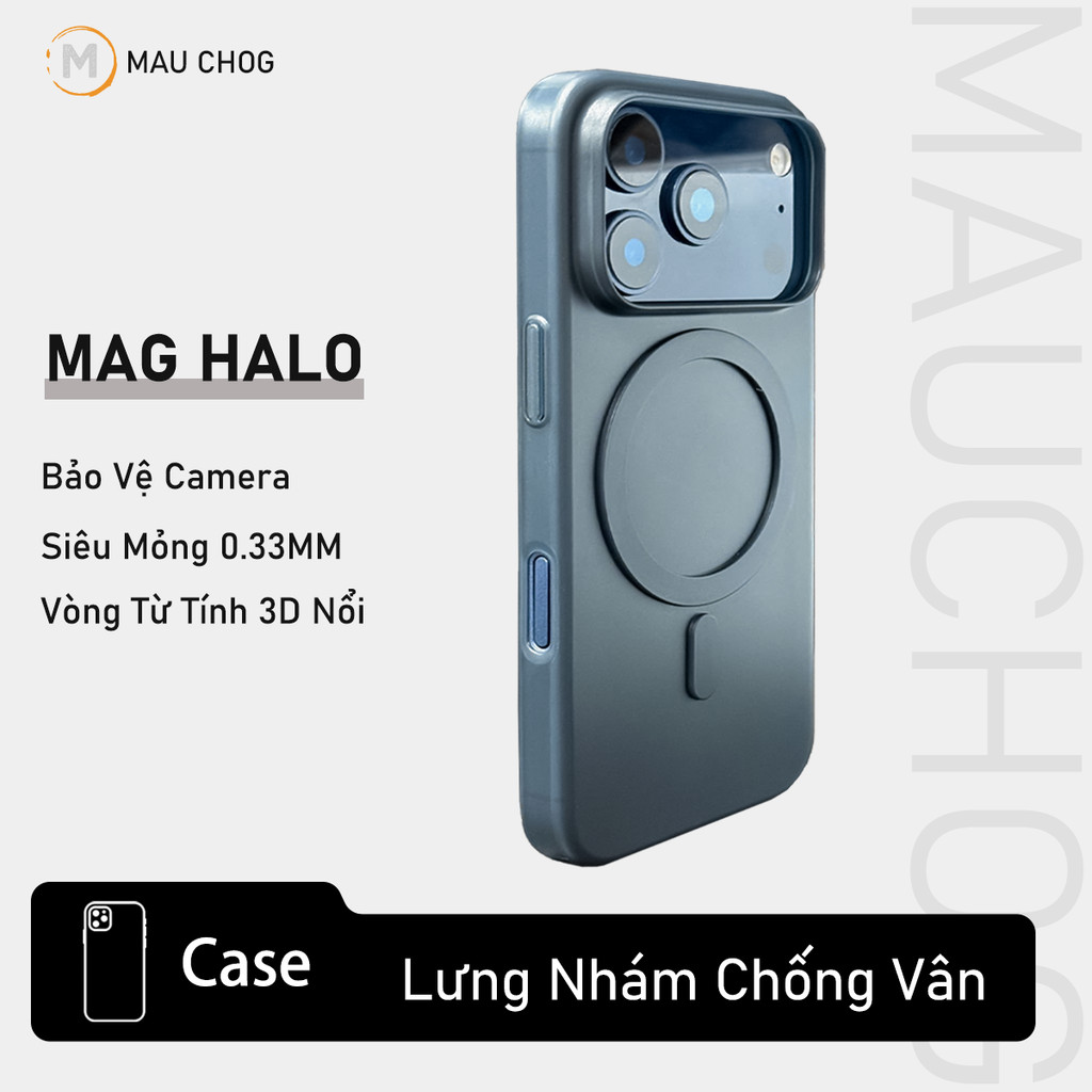 Ốp Nhám Mờ Chống Vân Tay Siêu Mỏng Vòng Từ Tính 3D Cho Điện Thoại iPhone 17 Pro Max 16 15 14 13