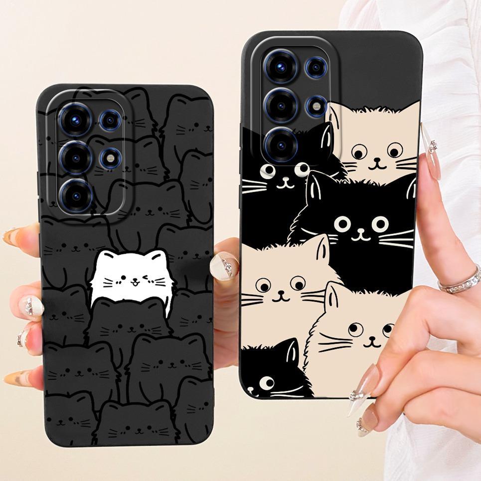 Ốp Điện Thoại Thời Trang Thẩm Mỹ Cho Infinix Hot 60 Pro + X6886 / Hot 60 Pro X6885 Vỏ Hoạt Hình Mèo Rồng Đá Cẩm Thạch Vỏ Silicon Mềm