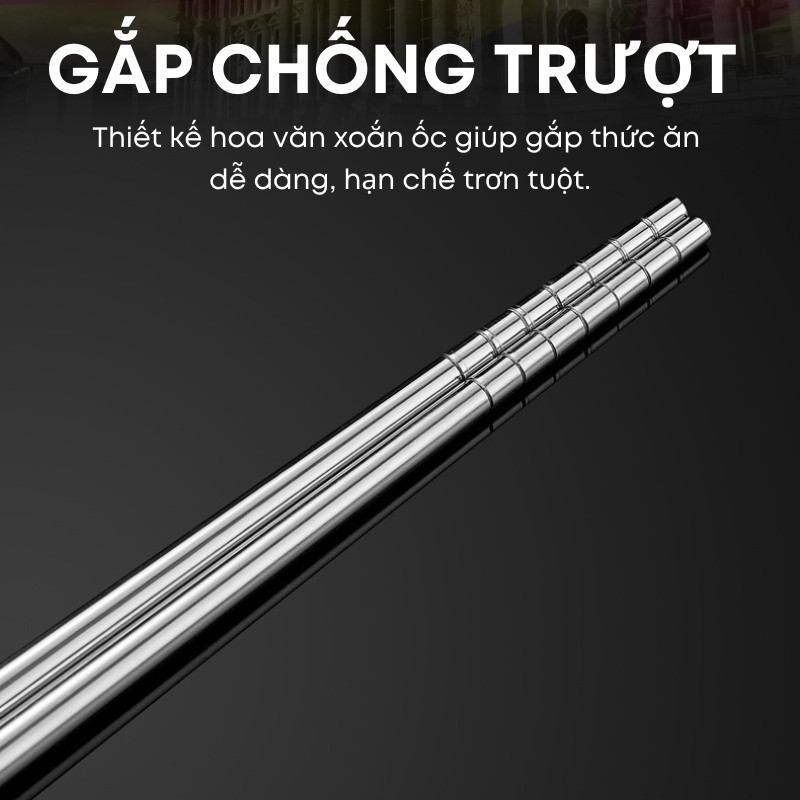 Đũa Xào Inox 316 Chất Lượng Cao – Dài 36cm, Đầu Gắp Tròn Chống Trượt – Cán Gỗ Cách Nhiệt Cao Cấp | 348
