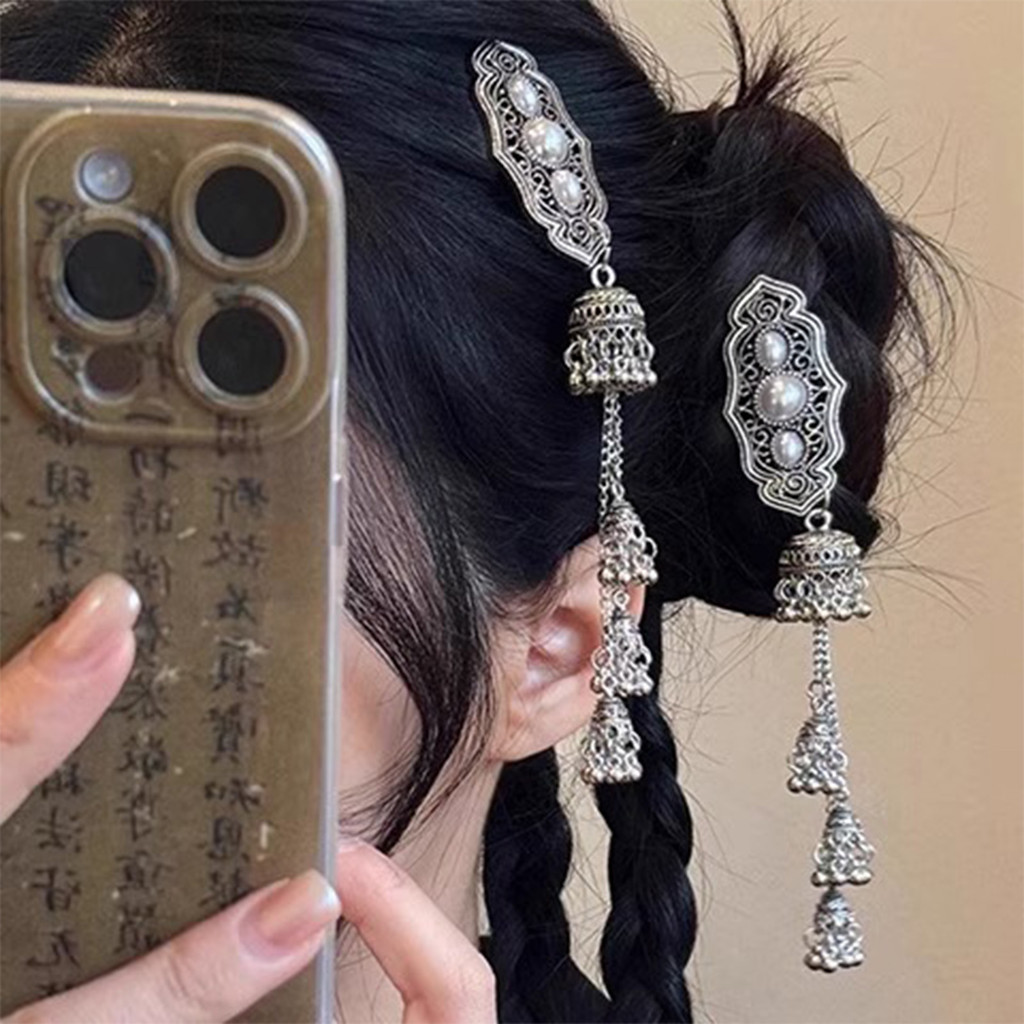 Kẹp Tóc Hafu có tua rua, phù hợp phong cách Hanfu
