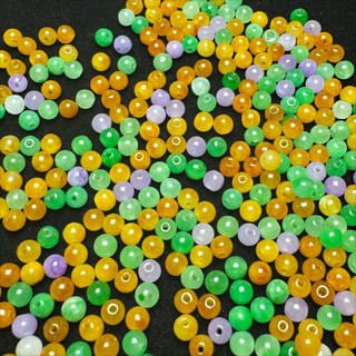 ((20 Chiếc) Jadeite Tricolor 4mm - Phụ Kiện Vòng Tay