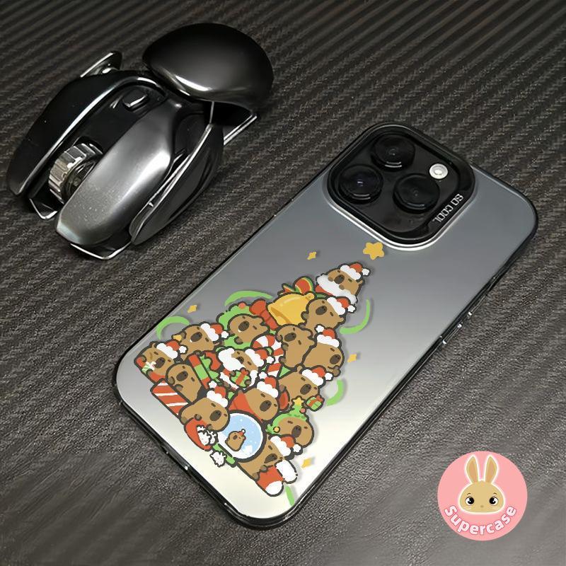 Vỏ Cây Giáng Sinh Capybara Cho Samsung Galaxy A36 A35 A34 M35 M32 A33 A34 A32 A31 M31 Prime F34 M34 A30 A20 M30S Note 20 Ultra Vỏ Điện Thoại Ốp Lưng Cứng Mờ Chống Sốc
