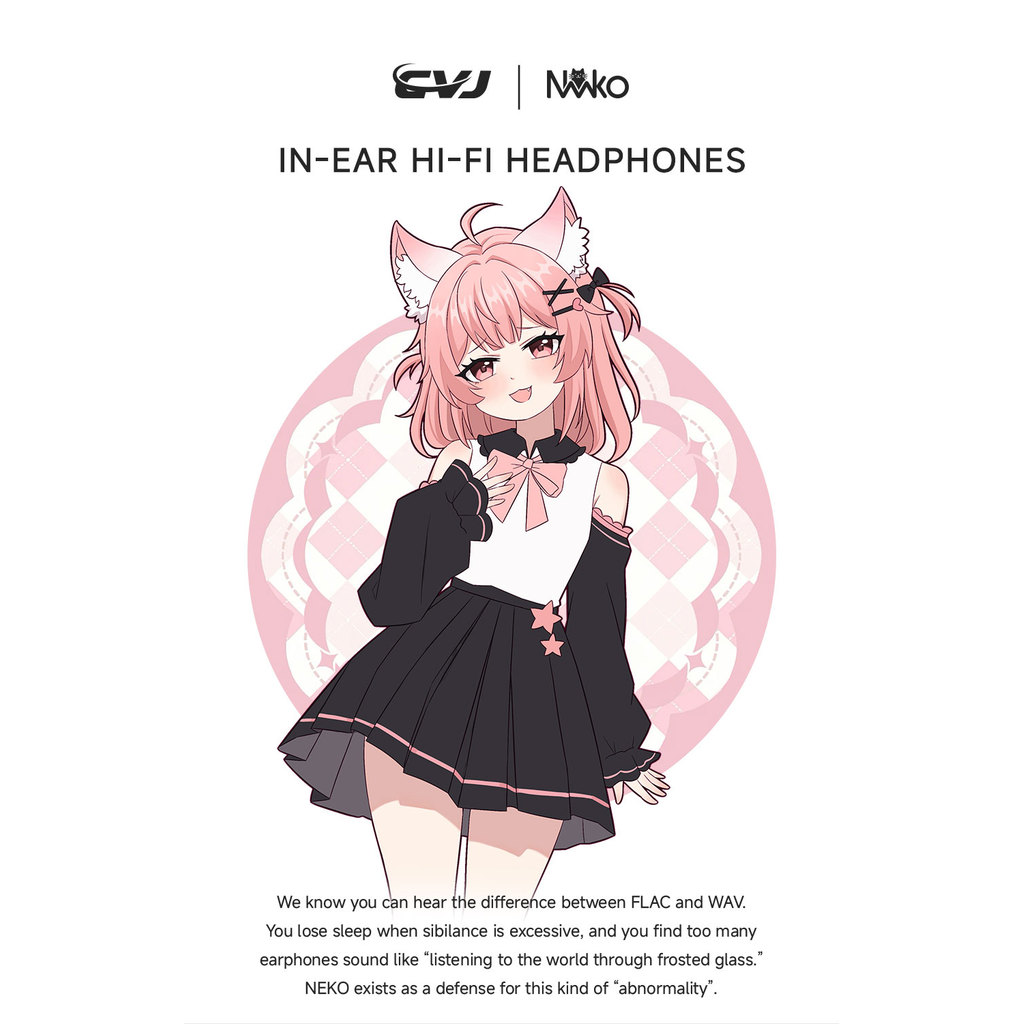 CVJ NEKO In-Ear Dynamic Có Dây HiFi Tai Nghe Mạ Chân Không Khắc Laser 4.4mm + 3.5mm Jack Cáp IEMs