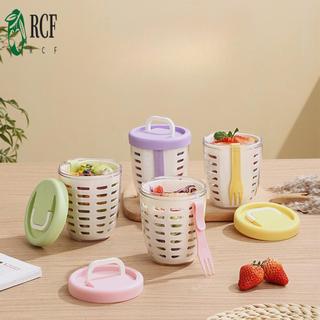 Cốc đựng trái cây có nĩa - Hộp đựng dã ngoại di động chống rò rỉ cho sinh viên văn phòng
