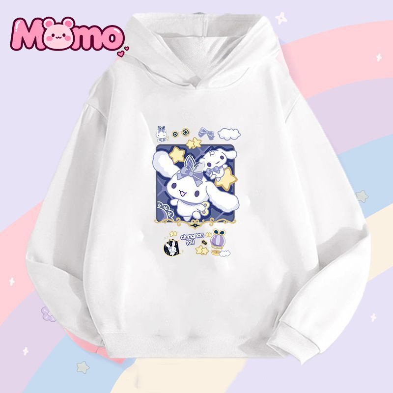 Cinnamoroll Bé Gái Có Mũ Trùm Đầu Mỏng Thu Đông Trẻ Em Thời Trang Dễ Thương Có Mũ Trùm Đầu Áo Dài Tay Áo Khoác
