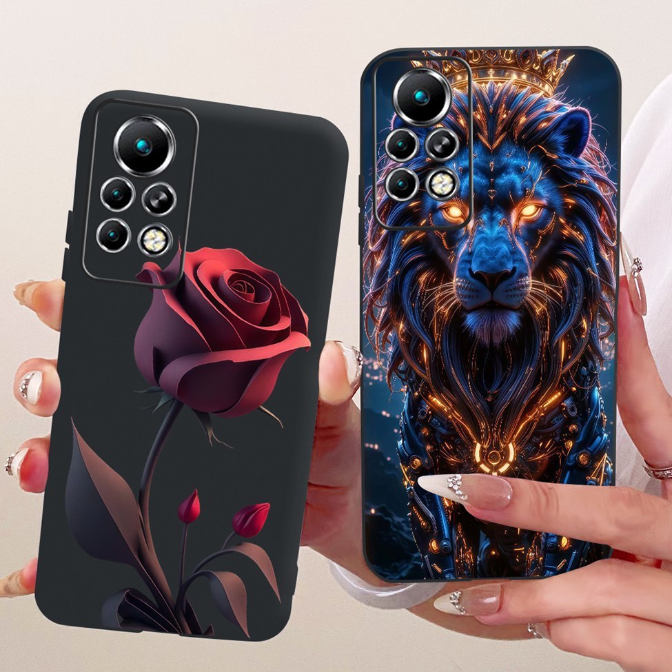 Infinix X698 Ốp Lưng Infinix Note 11S Vỏ Silicon Mèo Dễ Thương Thời Trang Bướm Ngộ nghĩnh Vỏ Mềm Sơn Thoáng Mát