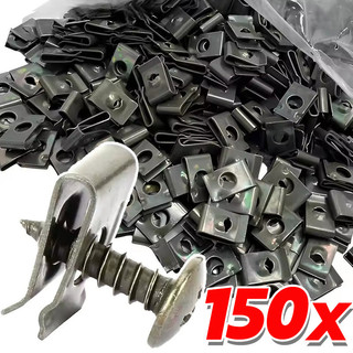 Bộ 50 / 100 / 150 Kẹp Vít Tự Khai Thác Kẹp Loại Chữ U - Kẹp Bảo Vệ Chống Rỉ Sét Cho Cản Xe Ô Tô