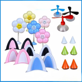 [Motex]Tai mèo Hoa Sừng nhỏ Chong chóng gắn mũ bảo hiểm, gắn xe máy, gắn ô tô phụ kiện xe, trang trí bàn