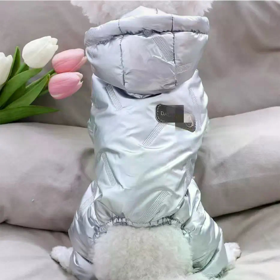 Quần áo bốn chân không thấm nước và ấm áp mùa thu đông cho chó nhỏ Teddy mặc cộng với quần áo thú cưng lông cừu