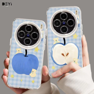 Màu xanh cho apple cho Vivo x300 Vỏ điện thoại x200s Mềm x200 / x100 Trong suốt pro Chống sốc siêu