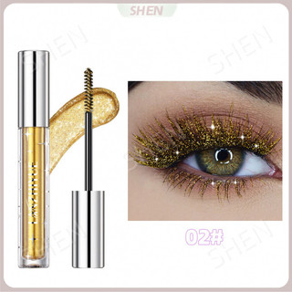 LANZHIYUE Sparkling Diamond Scheming Mascara Kim Sa Lấp Lánh Nhấp Nháy Bông Tuyết Chống Thấm Nước Chống lem Mascara