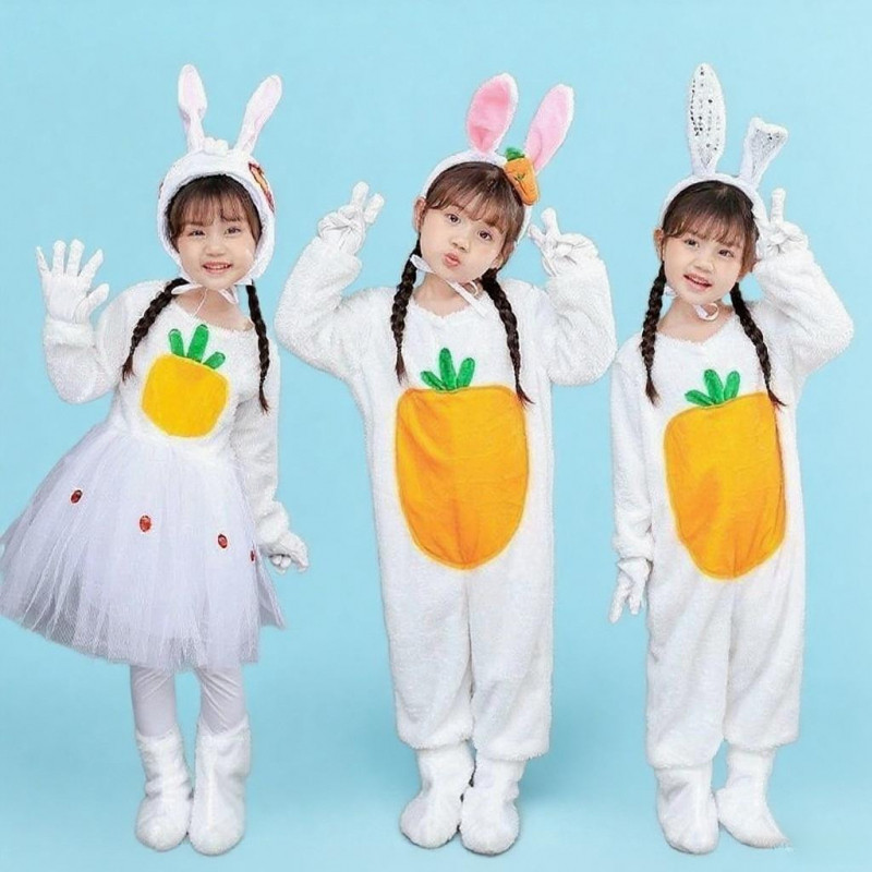 💕Chỗ💕 Quần Áo Trẻ Em Động Vật Múa 3 Đến 14 Tuổi Thỏ Nhỏ Trang Phục Quần Áo Cho Bé Gái Trới Lạ Halloween Giáng Sinh