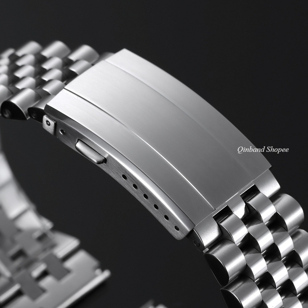 Chải Chắc Chắn Thép Không Gỉ 304 Gấp Khóa Khóa 18 Mm 20 Mm Cho SEIKO 5 Diver Lặn TUNA Samurai Kim Loại Khóa Nút Thay Thế Cho Nam Nữ
