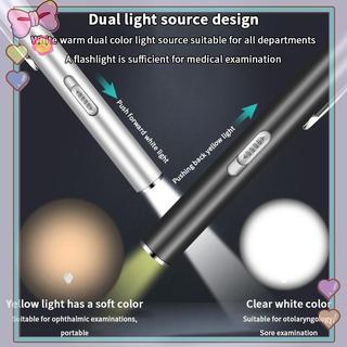 [beautifulhome] Bút nguồn sáng kép dành cho học sinh Bút chì uống Đèn pin LED Y tế tiện dụng USB có thể sạc lại Đèn pin bằng thép không gỉ Dụng cụ câu cá ngoài trời [làm đẹp]