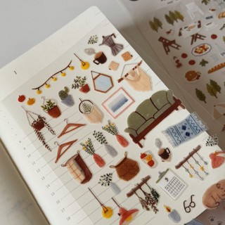 Sticker Hàn Suatelier nhiều mẫu mới trang trí bullet journal || Nhà Kawaii