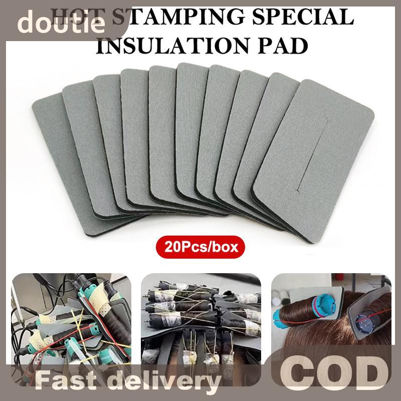 Doutie 20 Chiếc Salon Tóc Perming / Cách Nhiệt Cotton Pad Chất Liệu Cao Su Miếng Dán Uốn Sóng Uốn Phụ Kiện Nhiệt Độ Cao Dụng Cụ Tạo Kiểu VN