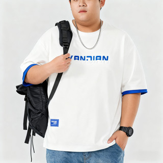 Áo Nam Tay Ngắn Oversize Với Chữ Kim Loại và Thiết Kế Cấp Tiến