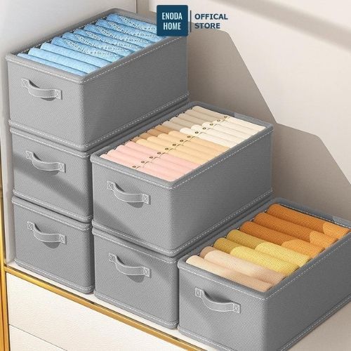 Hộp Đựng Đồ Chia Ngăn ENODA HOME, Hộp Vải Đựng Quần Áo Có Khung Thép Thiết Kế Tối Giản Hiện Đại HV100