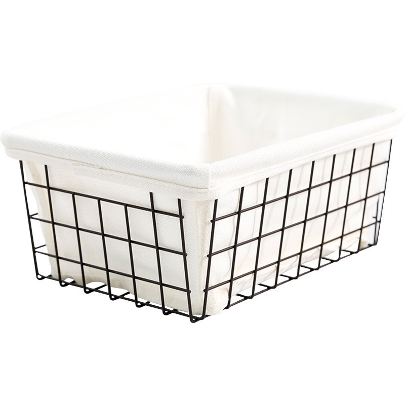 Giỏ đựng đồ sắt phong cách Nhật Bản Giỏ đựng đồ ăn nhẹ Nhà bếp Giỏ đựng đồ chơi để bàn Giỏ đựng mỹ phẩm Mặt nạ phòng tắm Khung lưu trữ 12.1 YGLP