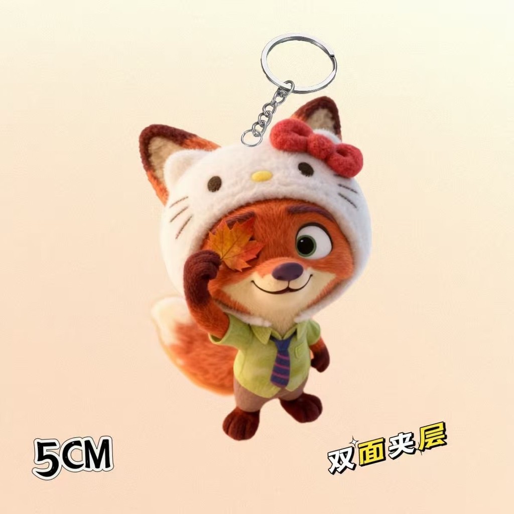 Crazy Animal City 2 Judy Liên kết dễ thương Nick Cặp đôi Acrylic Túi đi học Móc khóa Mặt dây chuyền Quà tặng 86FQ