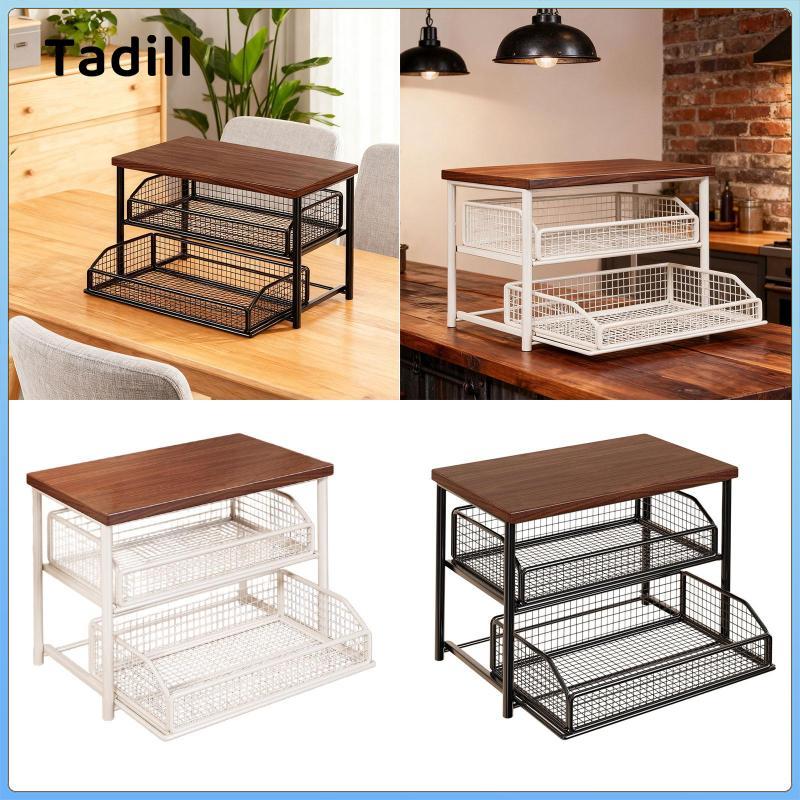 Trạm Cà Phê Người Tổ Chức Kệ Để Bàn Người Tổ Chức Lưu Trữ Đa Năng Giá Đựng Cà Phê Kệ 2 Tầng Cho Thanh Xi-rô