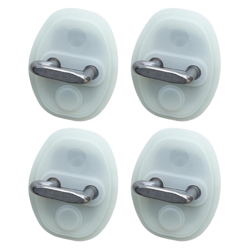 Car Door Strike Protector Car Door Lock Protective Cover Silicone Luminous Shock Absorption Pad for Most abrtedvn