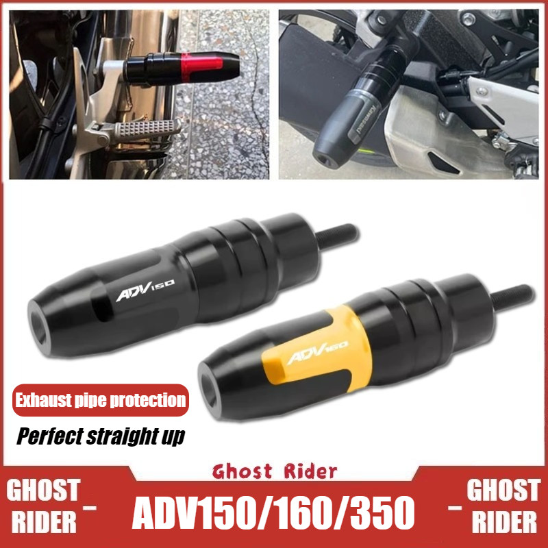 Thích hợp cho Honda ADV160 150 350 19-24 Ống xả Đế chống sốc Bóng chống sốc Thanh bảo vệ cao su