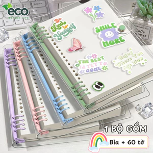 Sổ Tay Lò Xo Bìa Còng Trong Suốt A5/A6, Sổ Ghi Chép Học Tập Chống Thấm Nước
