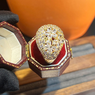 Nhẫn mở không đều zircon phong cách châu Âu và Mỹ