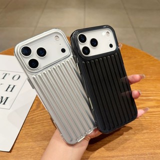 Ốp điện thoại silicon mềm mạ bạc màu hồng cho iPhone 17Promax 17Pro 12 13 14 15 Pro Max 16Promax Vỏ điện thoại di động nam nữ chống sốc