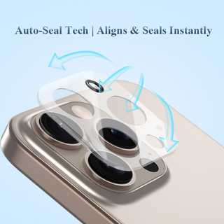 Lereach Kính cường lực bảo vệ ống kính máy ảnh cho iPhone 17 / 16 / 15 / 14 / 13 / 12 / 11 Pro Max / plus / mini / air