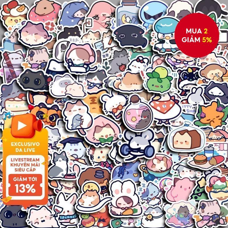 100 Chiếc Hoạt Hình Dễ Thương Dán Diy Máy Tính Laptop Washi Thêu Sò Dán Nghệ Thuật Thủ Công Văn Phòng Phẩm