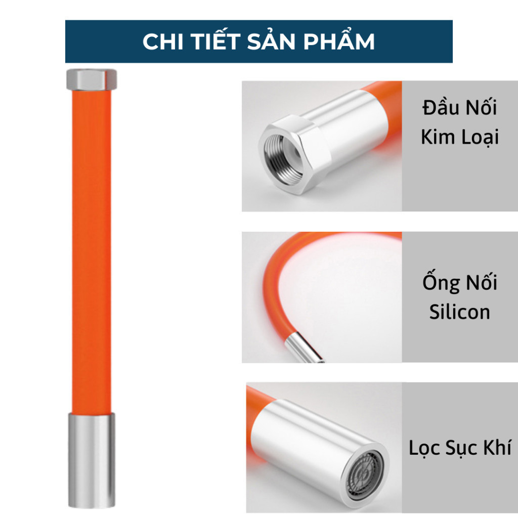 【24H】Đầu nối dài vòi nước thông minh, xoay 360 độ tăng áp, chất liệu silicon cao cấp, lắp dễ dàng cho nhà bếp & toilet