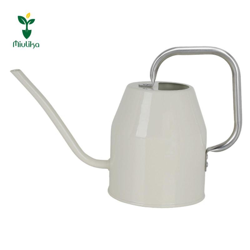 Bình tưới nước Miulika 1L, có vòi dài Phụ kiện màu trắng đa năng Chậu tưới vườn cho rau củ Hoa Rửa xe Sân vườn ngoài trời