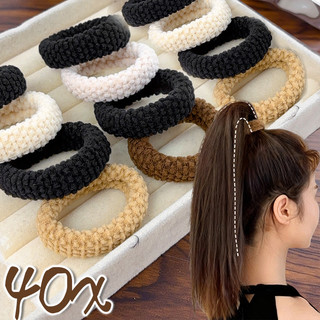 Dây buộc tóc cố định đuôi ngựa dày, chống trượt - Phù hợp nhiều kiểu tóc như bím và búi