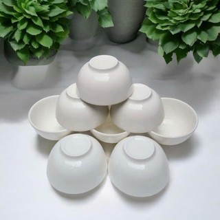 Bộ 10 bát cơm trắng, chất liệu sứ, giá rẻ, phù hợp mọi không gian bếp