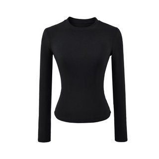 Áo Thun Nữ SKIMS Style Basique, Chất liệu Lông Cừu, Cổ Tròn Tay Dài