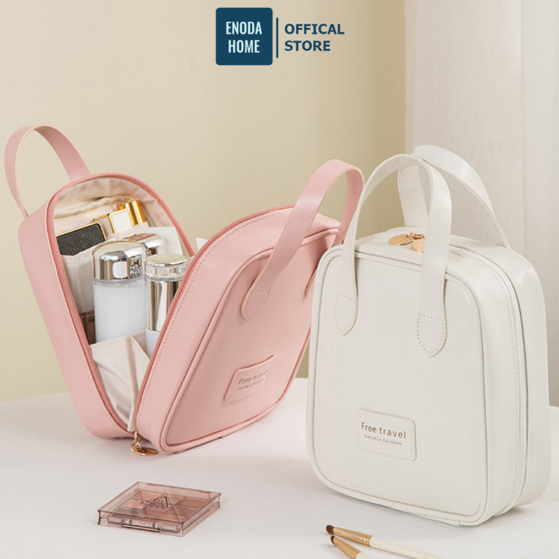 Túi Đựng Mỹ Phẩm Đồ Makeup ENODA HOME, Túi Da PU Đựng Đồ Trang Điểm Du Lịch Thiết Kế Chia Ngăn Hiện Đại TUIPU002