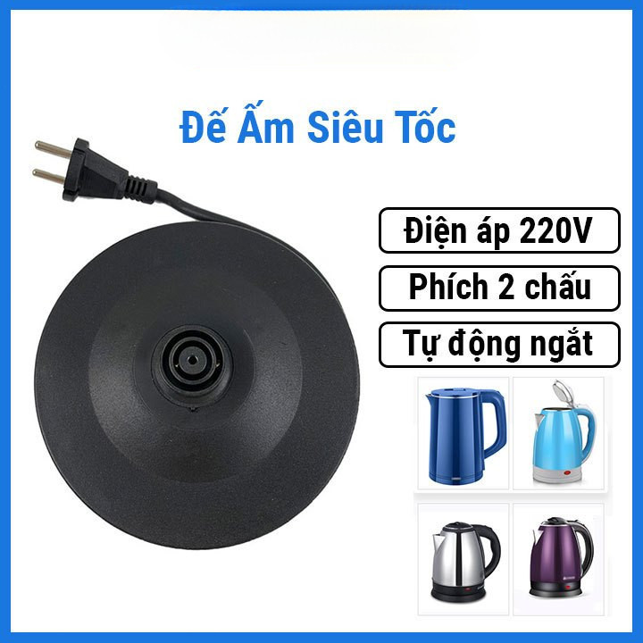 [24h] "Đế ấm siêu tốc loại cao cấp, xoay 360 độ, chống nước, dây đồng, dùng cho nhiều loại bình đun nước  "