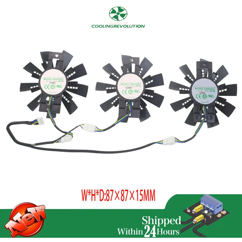 Mới Card Đồ Họa Quạt gtx 1080 Quạt GA92S2U Cho ZOTAC GTX1080 eth Khai Thác Video Card Làm Mát