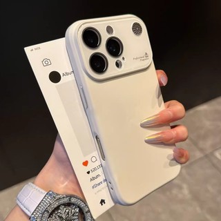 Giống như 17Promax Phim bảo vệ ống kính Hương thơm Vỏ điện thoại silicon lỏng màu cam cho iPhone 17Pro 16Promax 13 14 15 Pro Max 12Promax Vỏ điện thoại di động nữ chống sốc