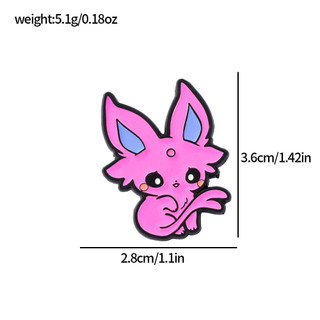 7 Cái / bộ Pokemon Eevee Kim Loại Huy Hiệu Pokemon Hợp Kim Thổ Cẩm Trang Trí Phụ Kiện Pin