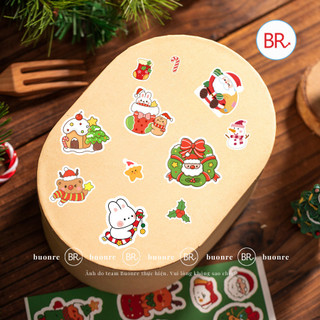 Sỉ 5/10/15/20 Sticker Noel trang trí thiệp,hộp quà Giáng sinh,hình dán trang trí Noel đáng yêu,quà tặng học sinh ANGI